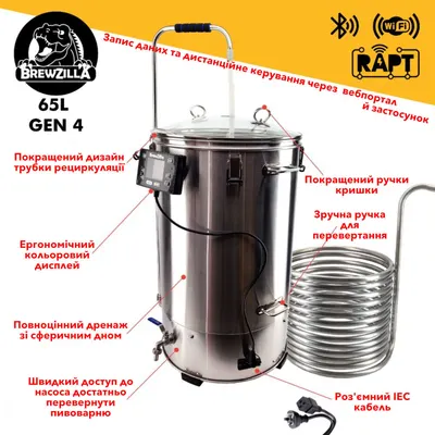 Міні пивоварня BrewZilla 4G 65л